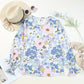 Floral Print Sweet Lantern Long Sleeve Blouse