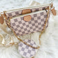 3Pcs Checkered Crossbody Bag Set