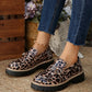 Retro Leopard PU Leather Loafer Shoes