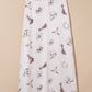 Western Print Satin Long Skirt