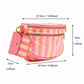 Striped Crossbody Belt Bag with Coin Pouch