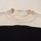 Colorblock Loose Pullover Sweater