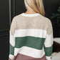 Knit Striped Color Block Loose Sweater