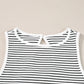 Striped Print Ribbed Knit Sleeveless Top
