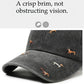 Vintage Distressed Baseball Cap with Puppy Embroidery