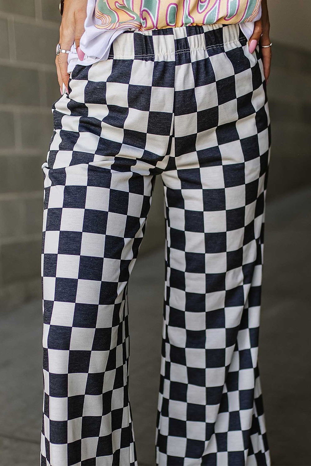 (Pre order/9.26)Checked High Waist Wide Leg Pants