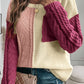 Colorblock Patched Pocket Sweater