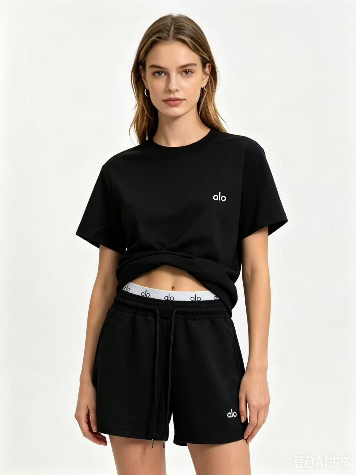 Alo-Short Pants and Short Sleeve Top Set(WYS722)