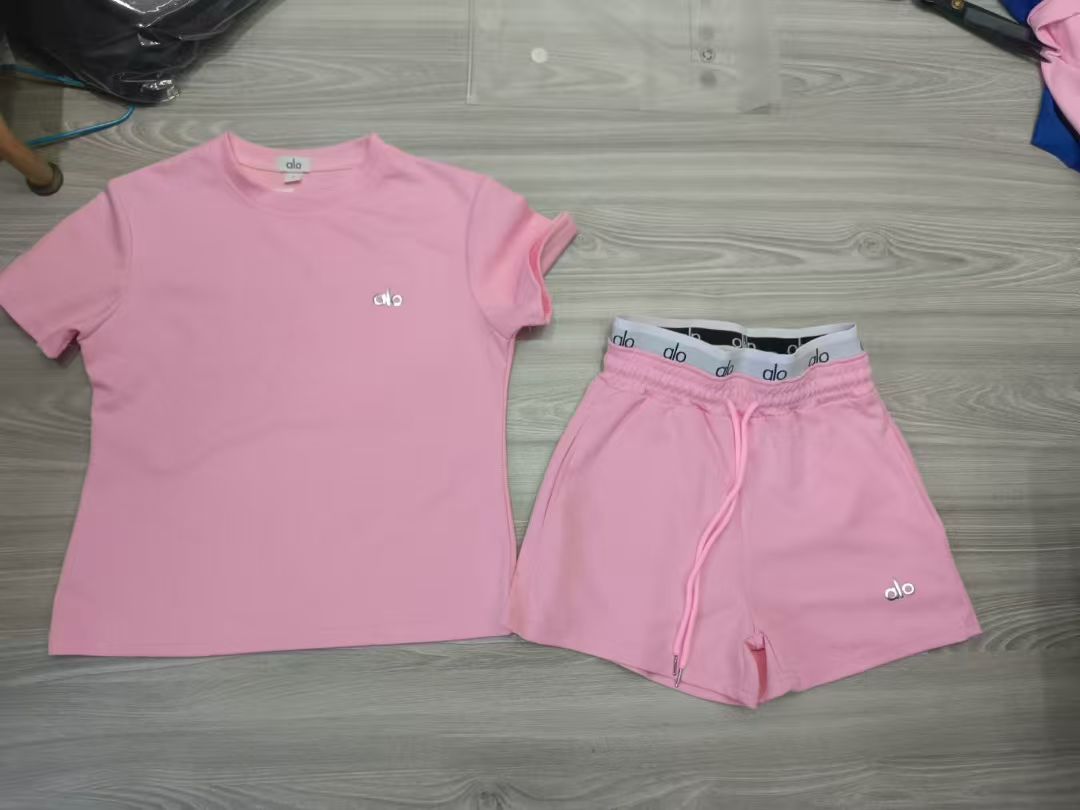 Alo-Short Pants and Short Sleeve Top Set(WYS722)