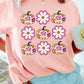 Floral Pumpkin Thanksgiving Holiday Funny Graphic T Shirt