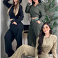 A-Two-piece set: hooded top and wide-leg trousers(Q6391)