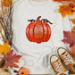 Sequin Pumpkin Patched Casual Pullover Graphic Sweatshirt