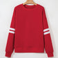 Varsity Striped Detail Drop Shoulder Oversized Sweatshirt