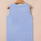 Mineral Wash Patched Chest Pocket Casual Tank Top