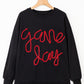 Tinsel Game Day Drop Shoulder Graphic Sweatshirt