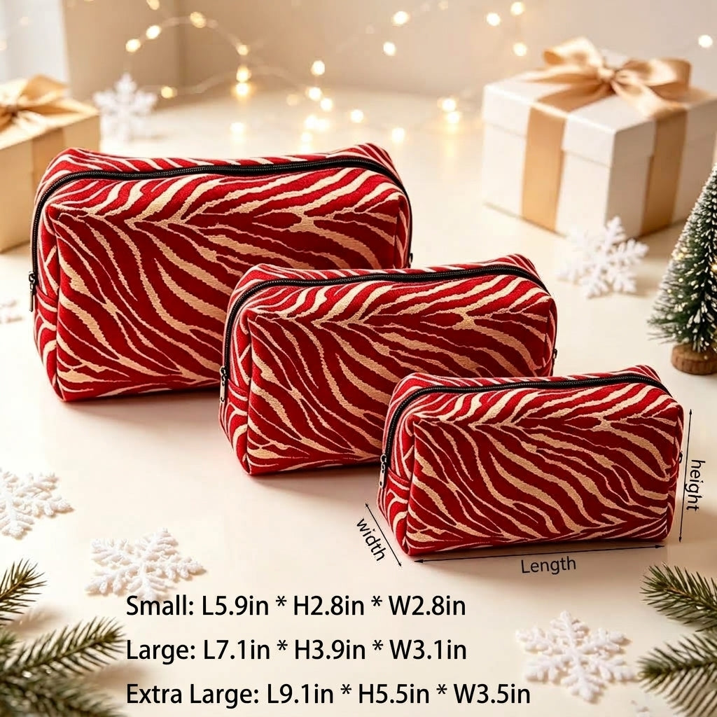 Custom Zebra Print Cosmetic Bag