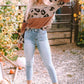 Leopard Patchwork Knit Top