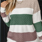 Knit Striped Color Block Loose Sweater