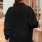 Cable Texture Puff Sleeve Loose Shacket