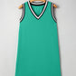 Color Contrast Trim Mini Dress