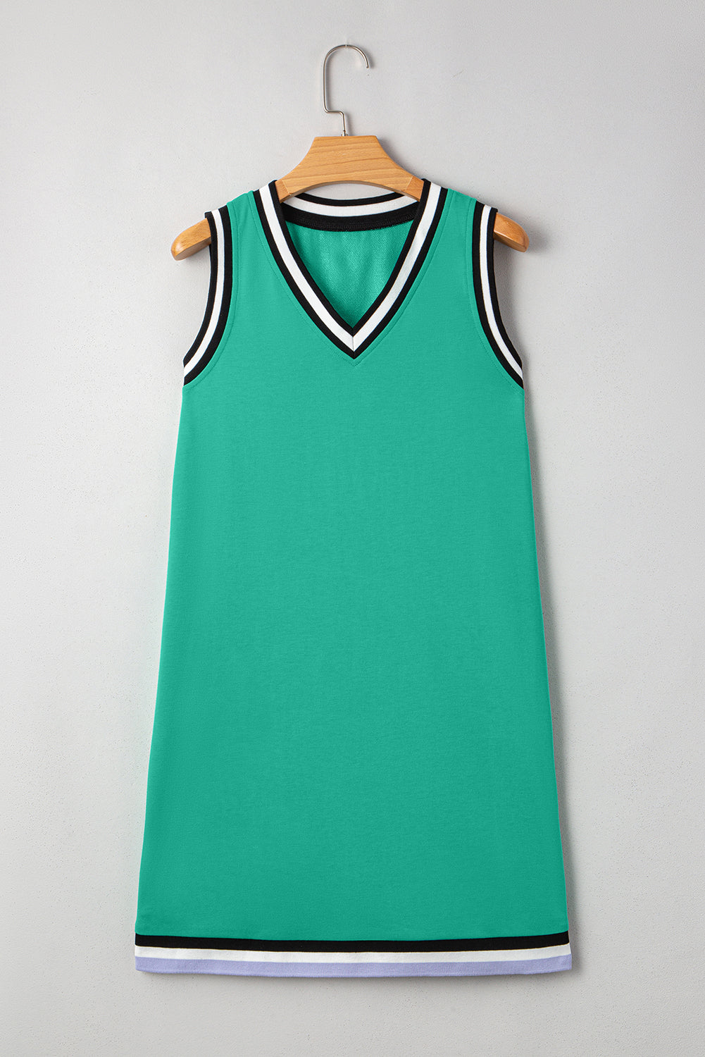 Color Contrast Trim Mini Dress