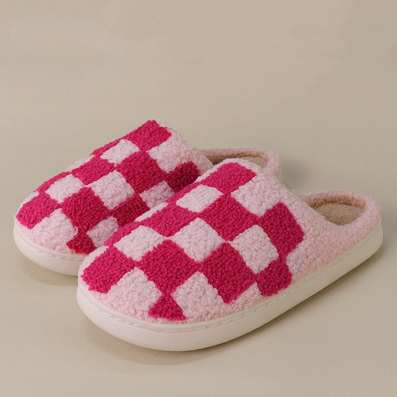 Checkered Cozy Slippers