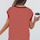Chest Pocket Patch Round Neck Tank Top