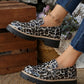 Retro Leopard PU Leather Loafer Shoes