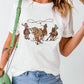 Retro Cowboy Roping Cotton Blend Graphic Tee