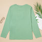 Flower Applique Mineral Wash Plus Size Top