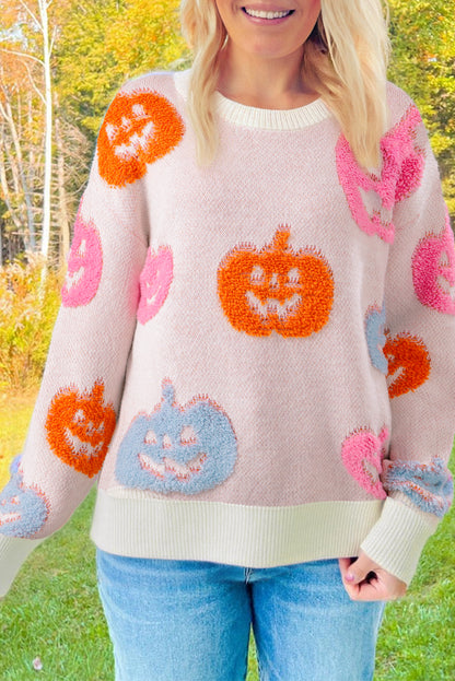 Halloween Cute Pumpkin Pattern Sweater