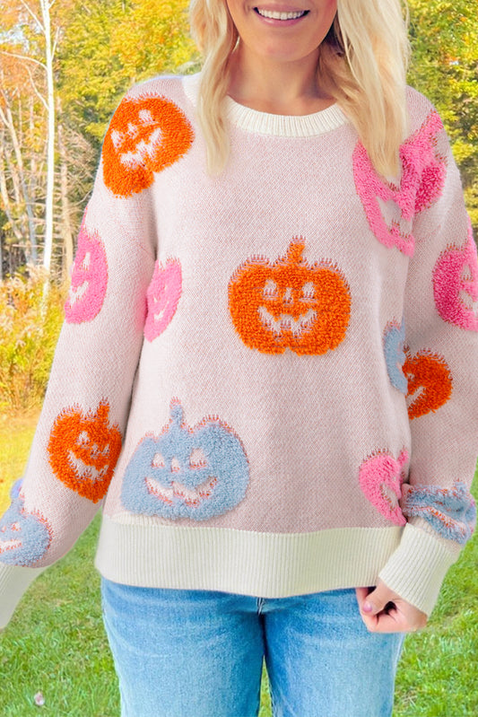 Halloween Cute Pumpkin Pattern Sweater