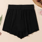 High Waisted Drawstring 2-in-1 Side Pocket Color Block Bikini Shorts