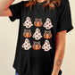 Halloween Ghost Pumpkin Crew Neck T Shirt