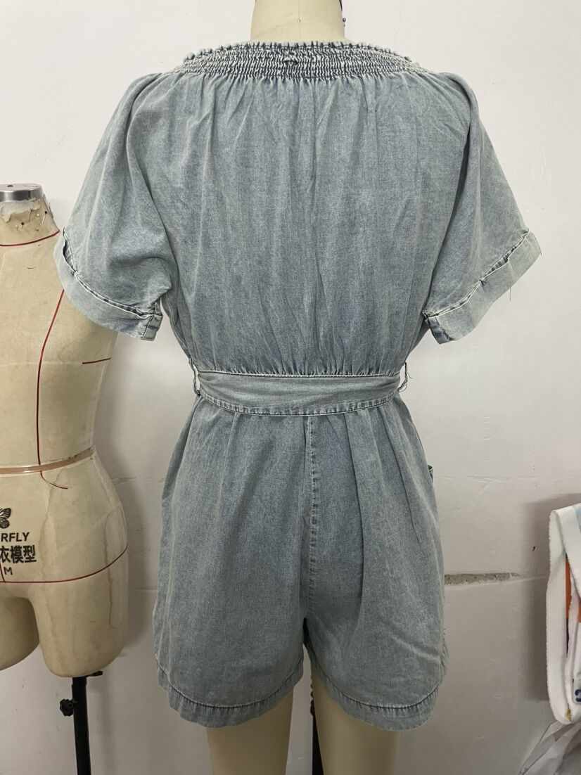 Denim Loose Overalls