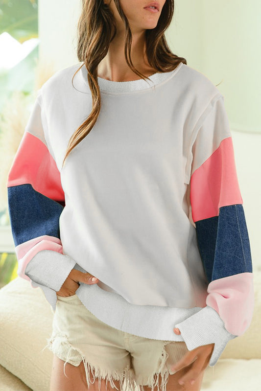 Terry Color Block Top