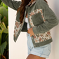 Floral Patchwork Shirt Style Jacket