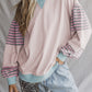 Striped Colorblock Patchwork Drop Shoulder Sweatshirt