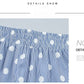 Polka Dot Print Shirred High Waist Casual Shorts