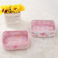 Clear PU Cosmetic Bag Pink Ribbon Toiletry Bag