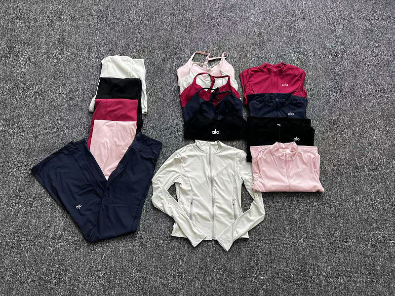 Women's Bell Bottom Pants Bra Jacket Set 3-piece Set