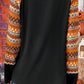 Leopard Pumpkin Patched Contrast Long Sleeve Top