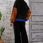 Block Pullover Loose Pant Set