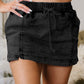 Drawstring High Waist Pocketed Denim Shorts
