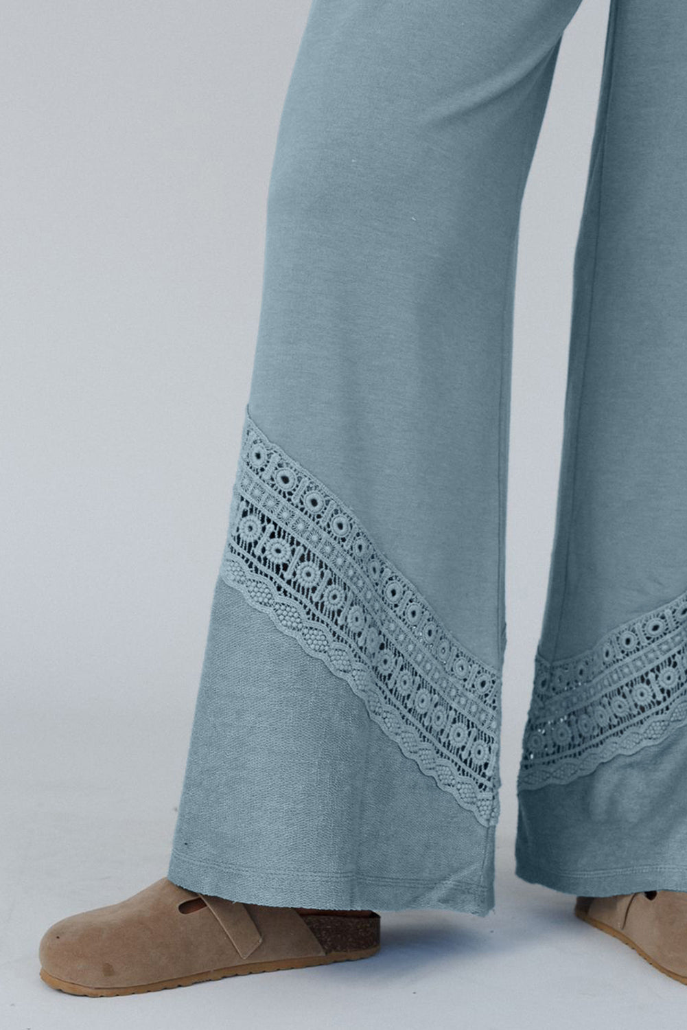 Lace Crochet Patched Pants