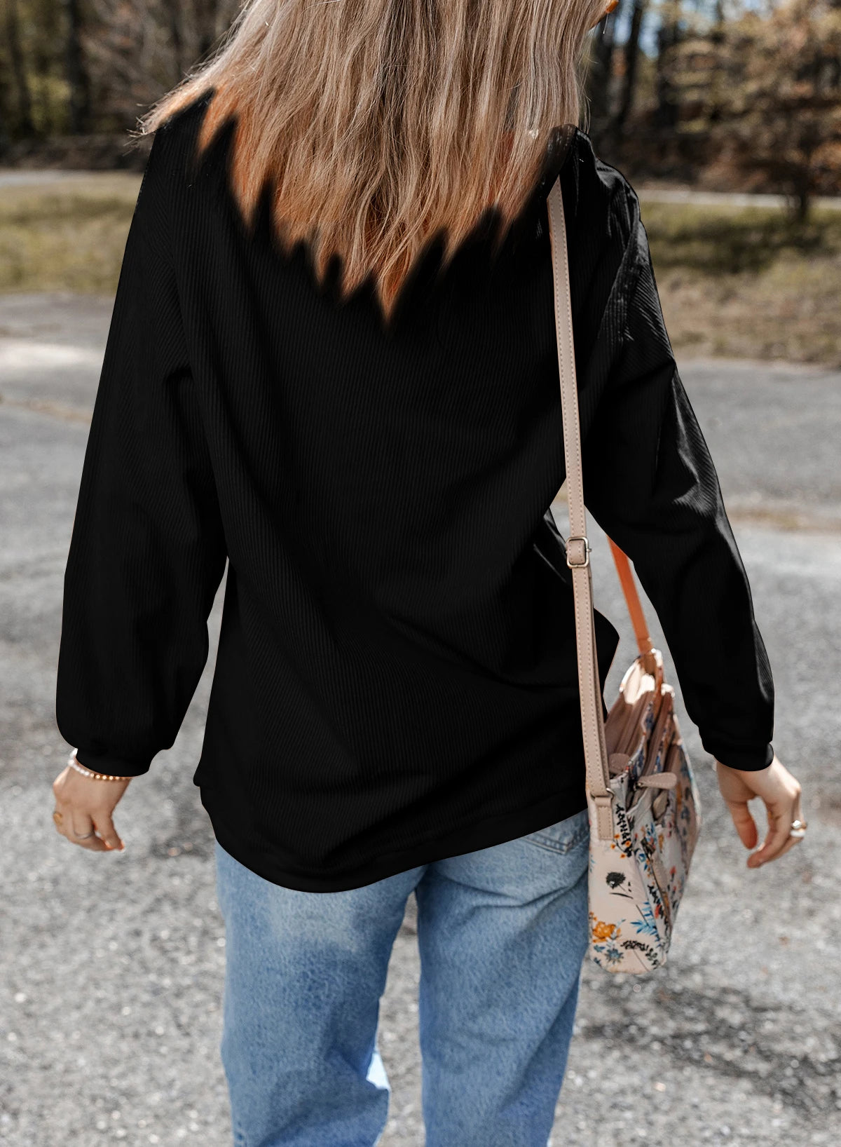 Embroidered Corduroy Sweatshirt