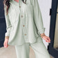 Textured Patched Chest Pocket Shirt and Pants Set