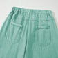 Mineral Wash Exposed Seam Drawstring High Waist Wide Leg Cargo Pants