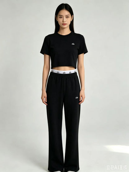 A-Short-sleeve top and long pants set（WYS723）