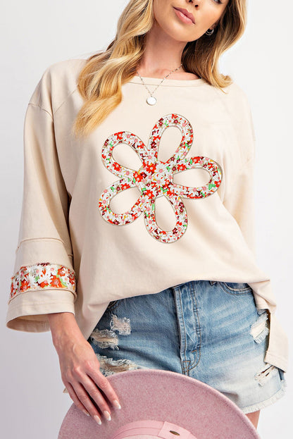 Flower Patch Exposed Seam Top